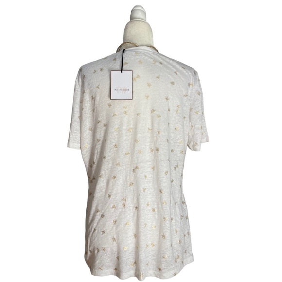 NWT Tabitha Webb Bumble Bee 100% Linen Tee Shirt
Farmhouse Print - Picture 4 of 10